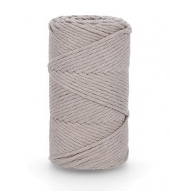 Virvė medvilninė pasukta pilka apvali 4mm